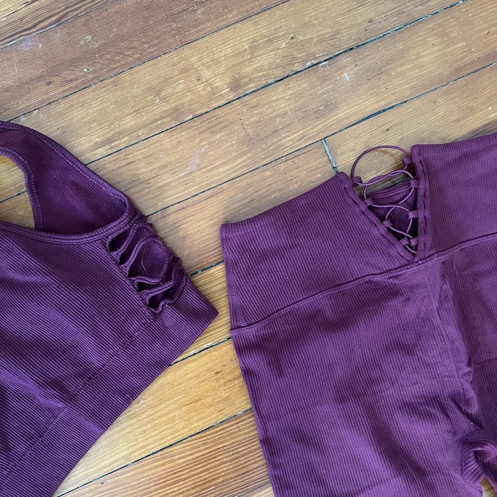 Matching ribbed Fabletics set